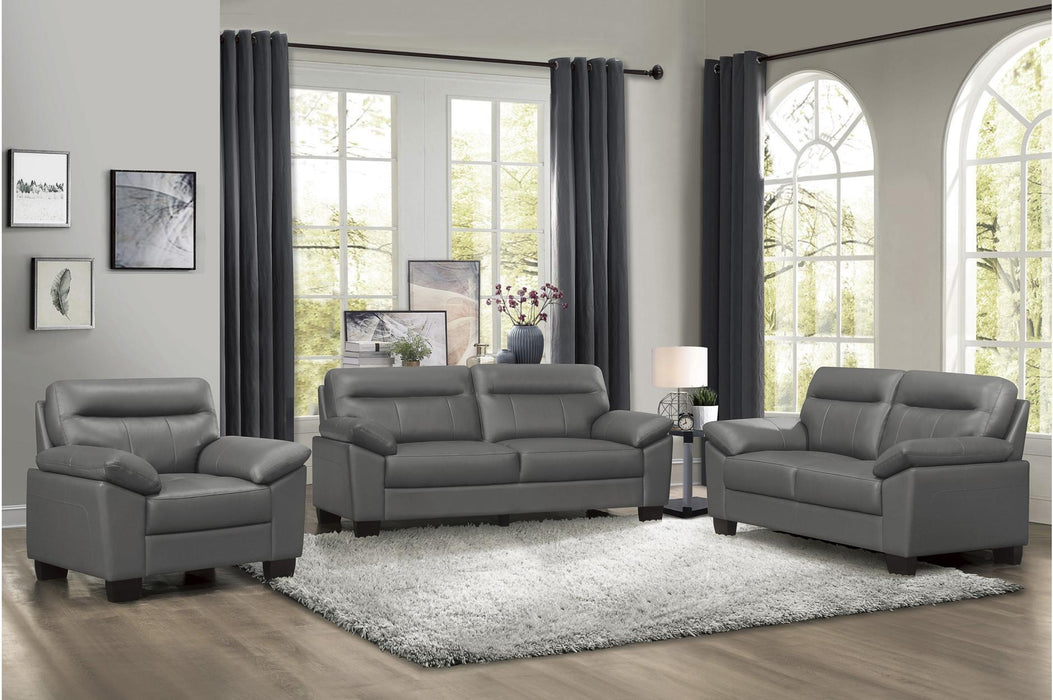 Homelegance Furniture Denizen Loveseat in Dark Gray 9537DGY-2