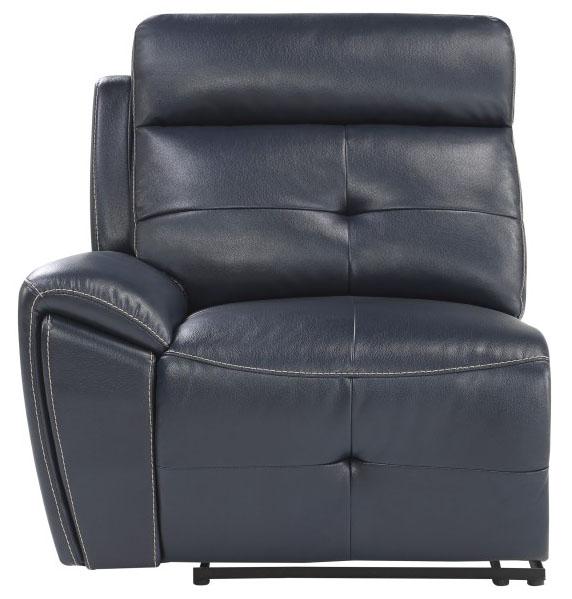 Homelegance Furniture Avenue Left Side Reclining Chair in Navy 9469NVB-LR