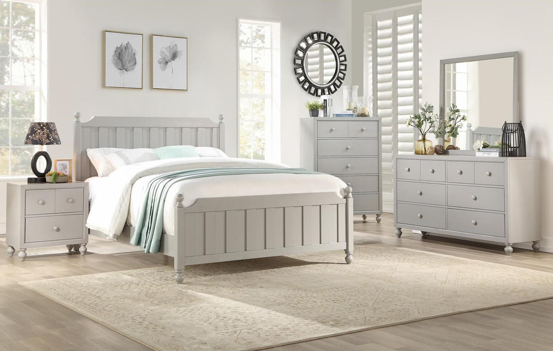 Homelegance Wellsummer Queen Panel Bed in Gray 1803GY-1*