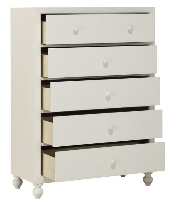 Homelegance Wellsummer 5 Drawer Chest in White 1803W-9