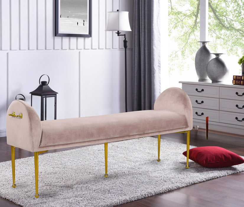 Owen Pink Velvet Bench