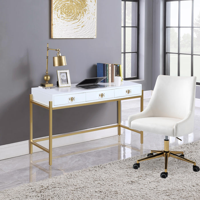 Abigail White / Gold Desk/Console