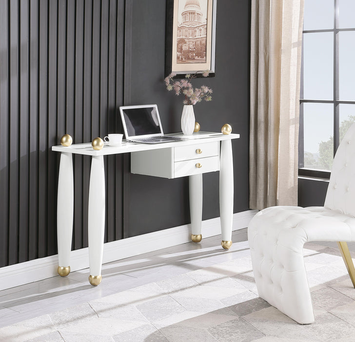 Etro White / Gold Desk/Console