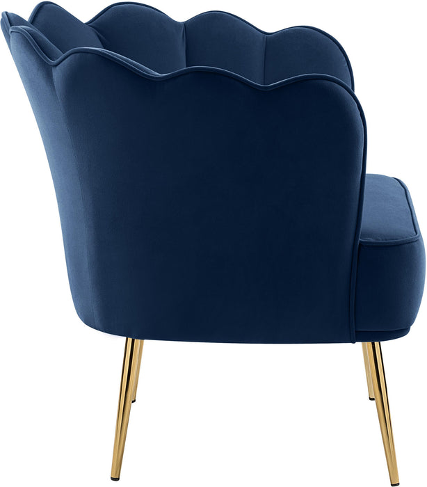 Jester Navy Velvet Accent Chair