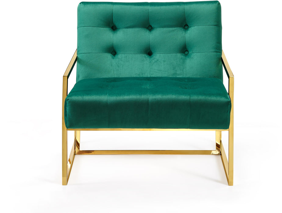 Pierre Green Velvet Accent Chair