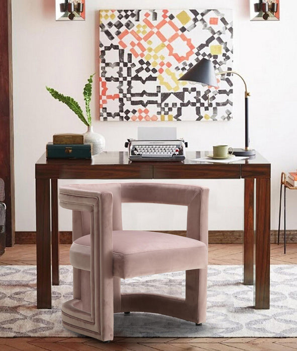 Blair Pink Velvet Accent Chair