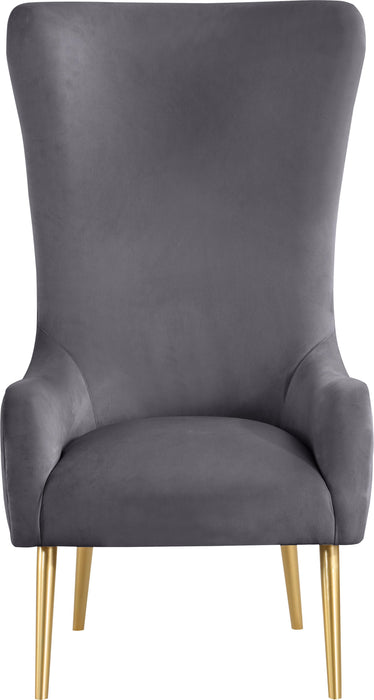 Alexander Grey Velvet Accent Chair