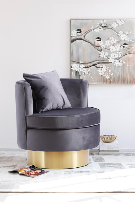 Kendra Grey Velvet Accent Chair