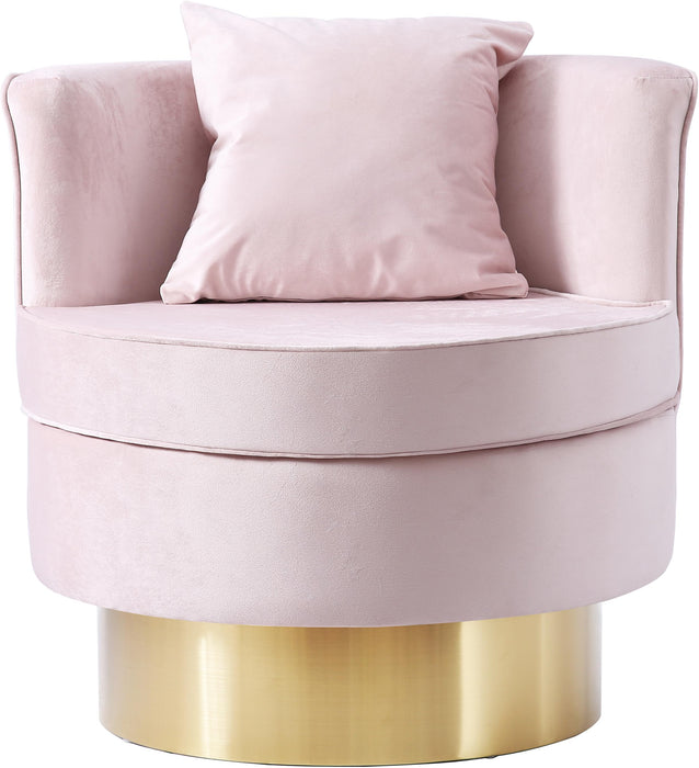 Kendra Pink Velvet Accent Chair