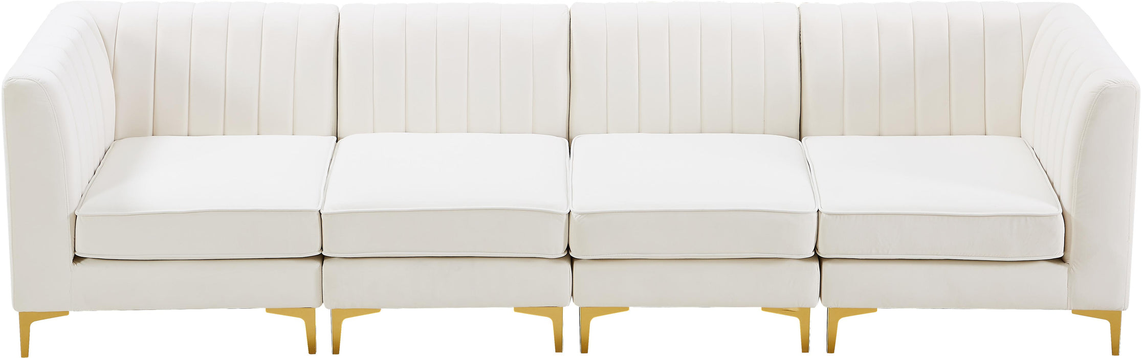 Alina Cream Velvet Modular Sofa