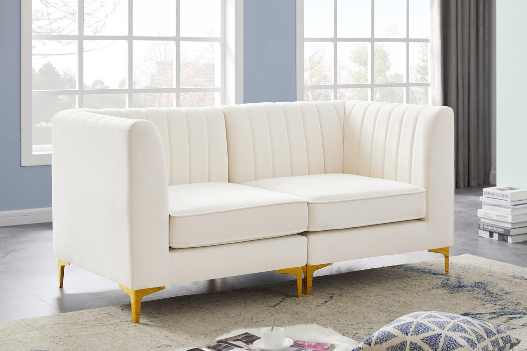 Alina Cream Velvet Modular Sofa