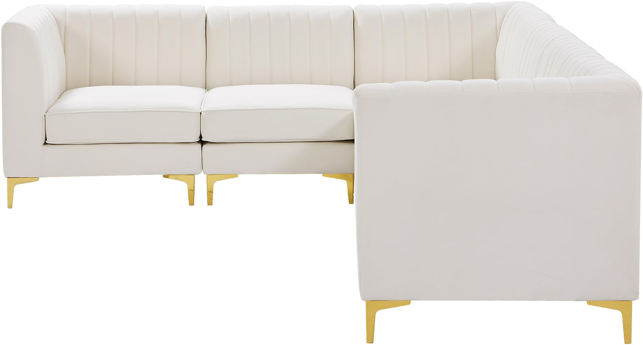 Alina Cream Velvet Modular Sectional