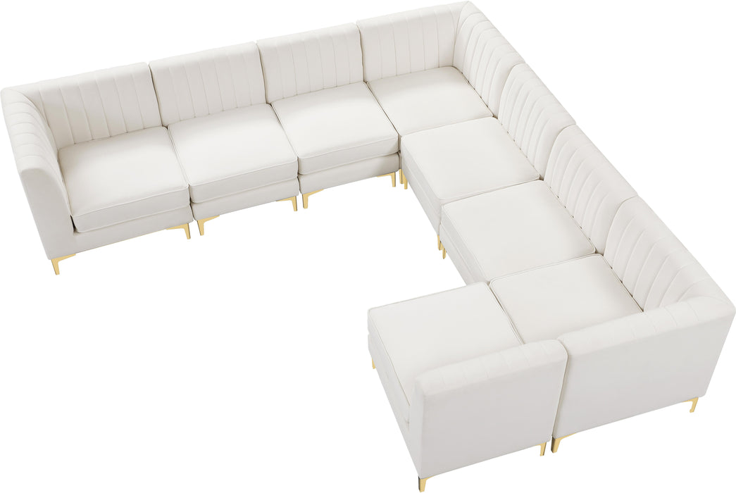 Alina Cream Velvet Modular Sectional