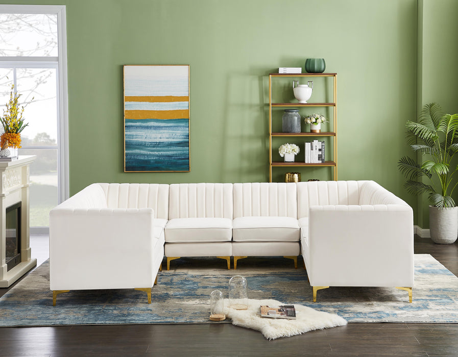 Alina Cream Velvet Modular Sectional