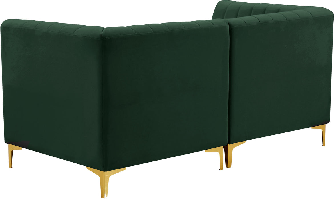 Alina Green Velvet Modular Sectional