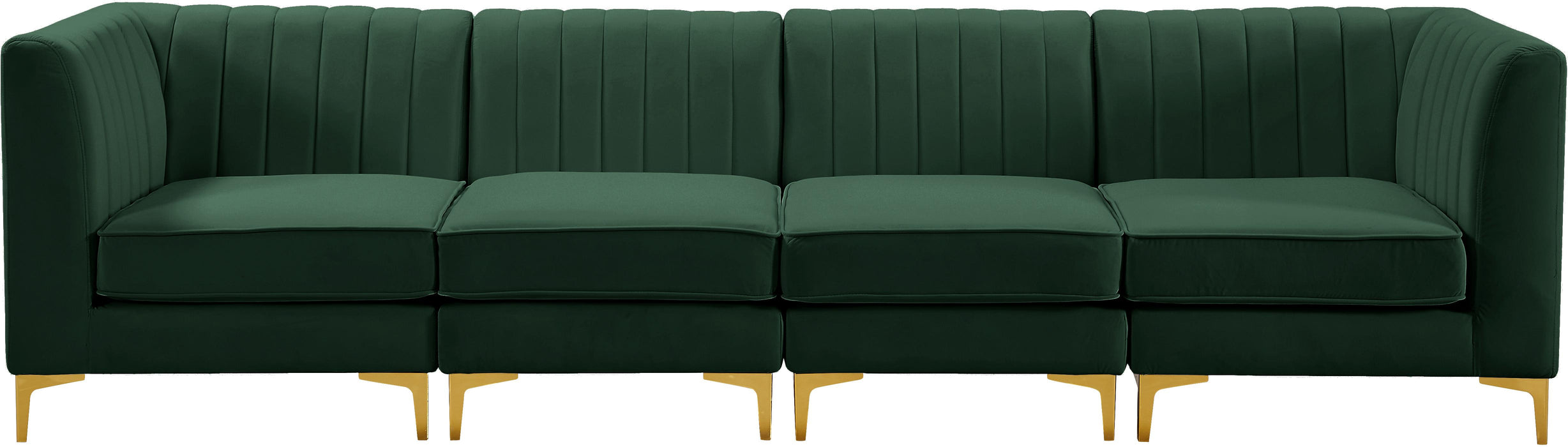 Alina Green Velvet Modular Sectional