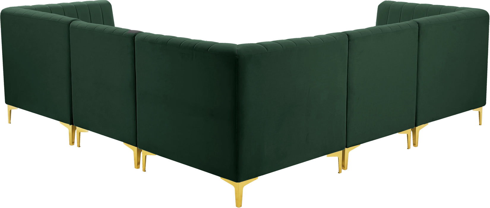 Alina Green Velvet Modular Sectional