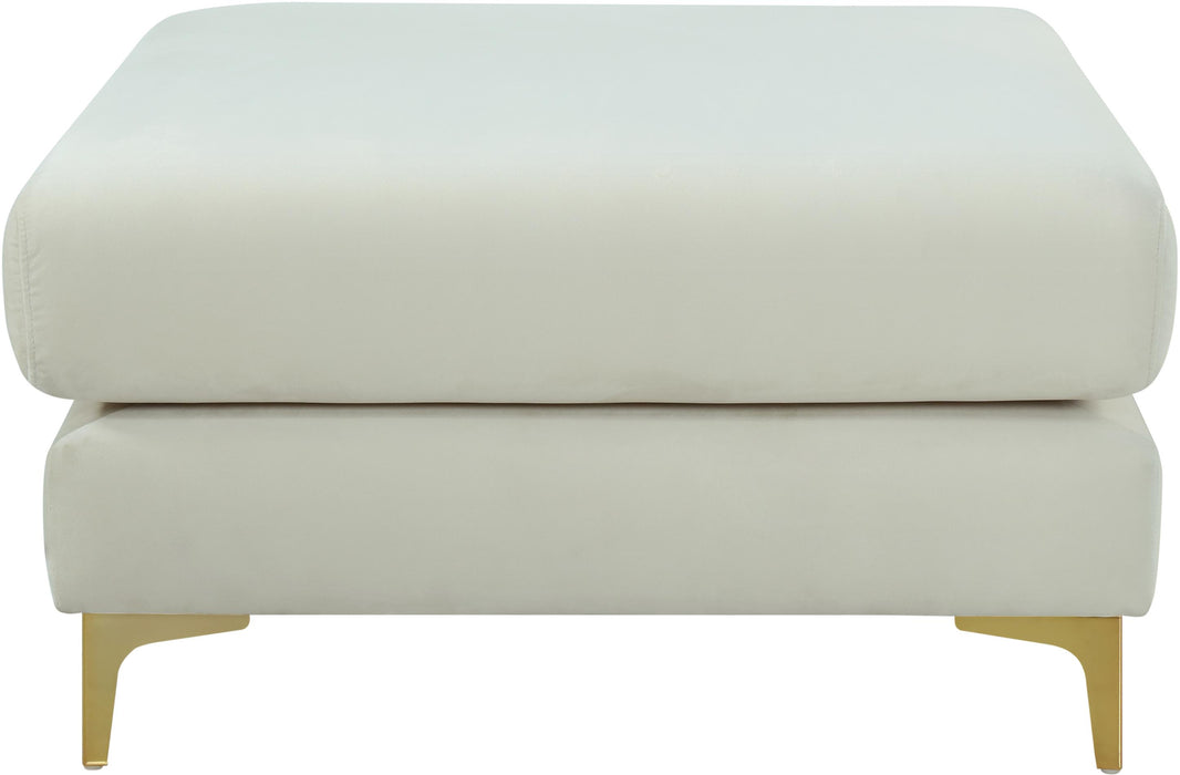 Julia Cream Velvet Modular Ottoman