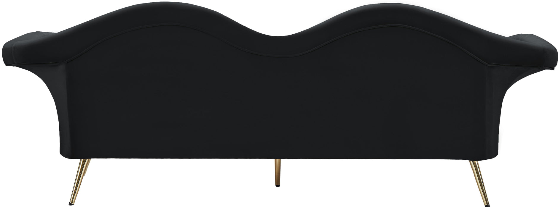 Lips Black Velvet Sofa