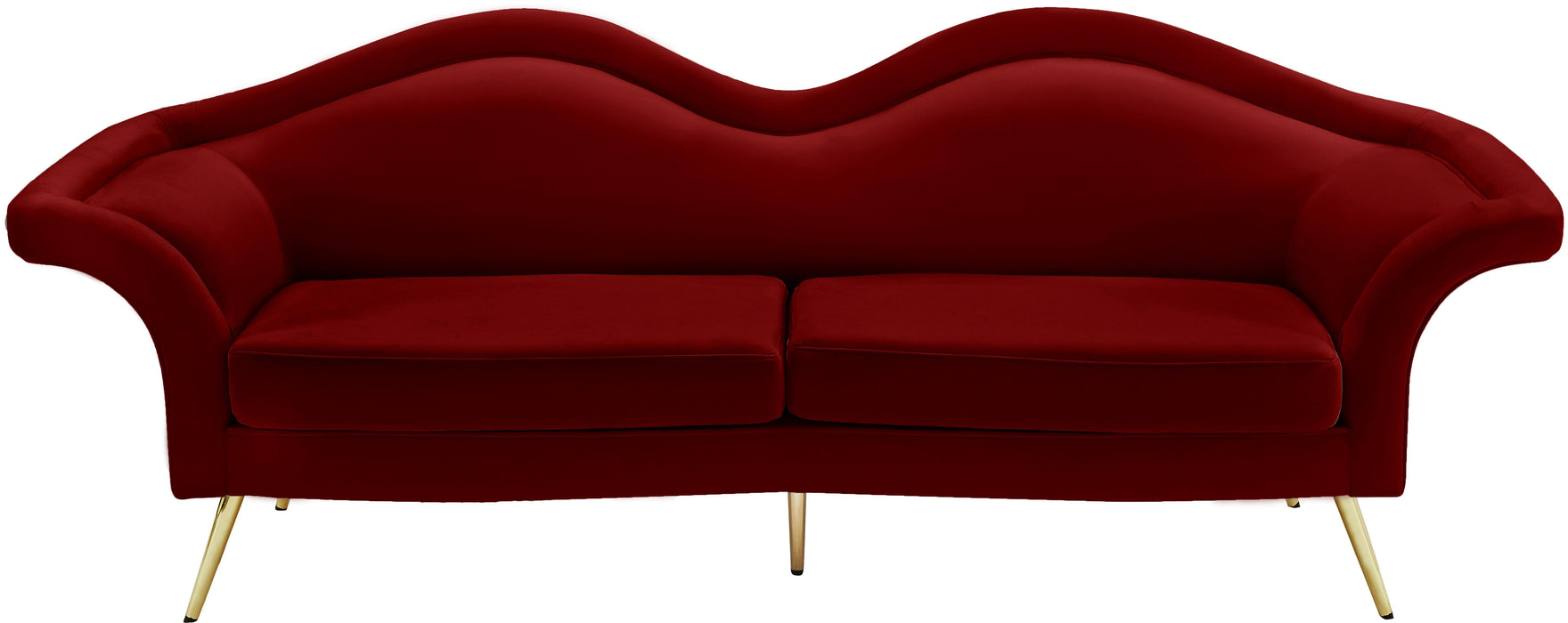 Lips Red Velvet Sofa