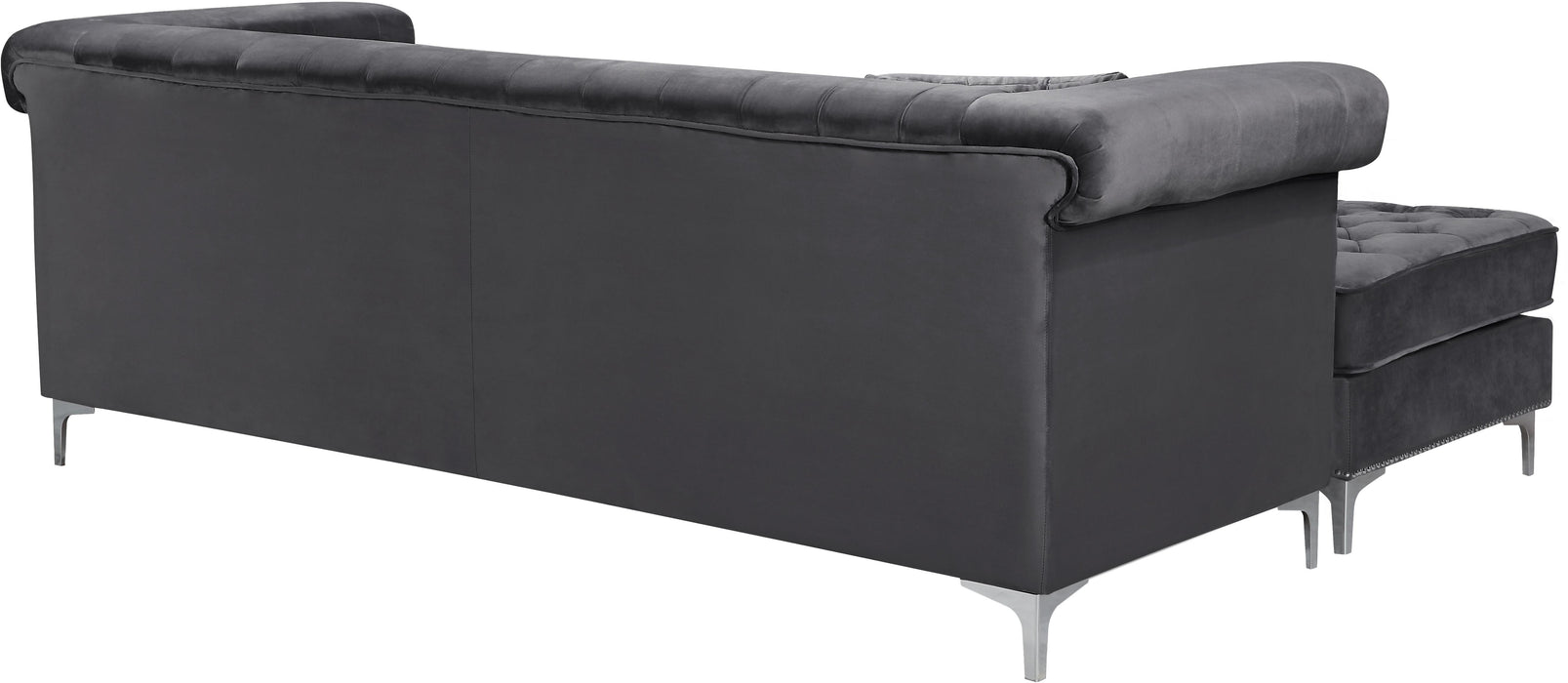 Damian Grey Velvet 2pc. Reversible Sectional