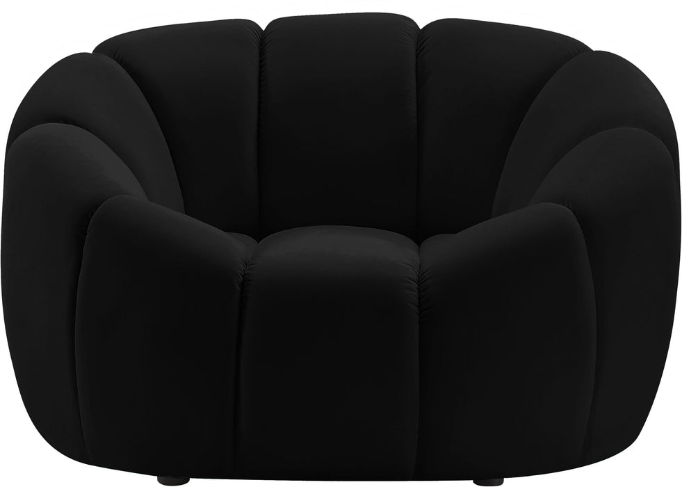 Elijah Black Velvet Chair