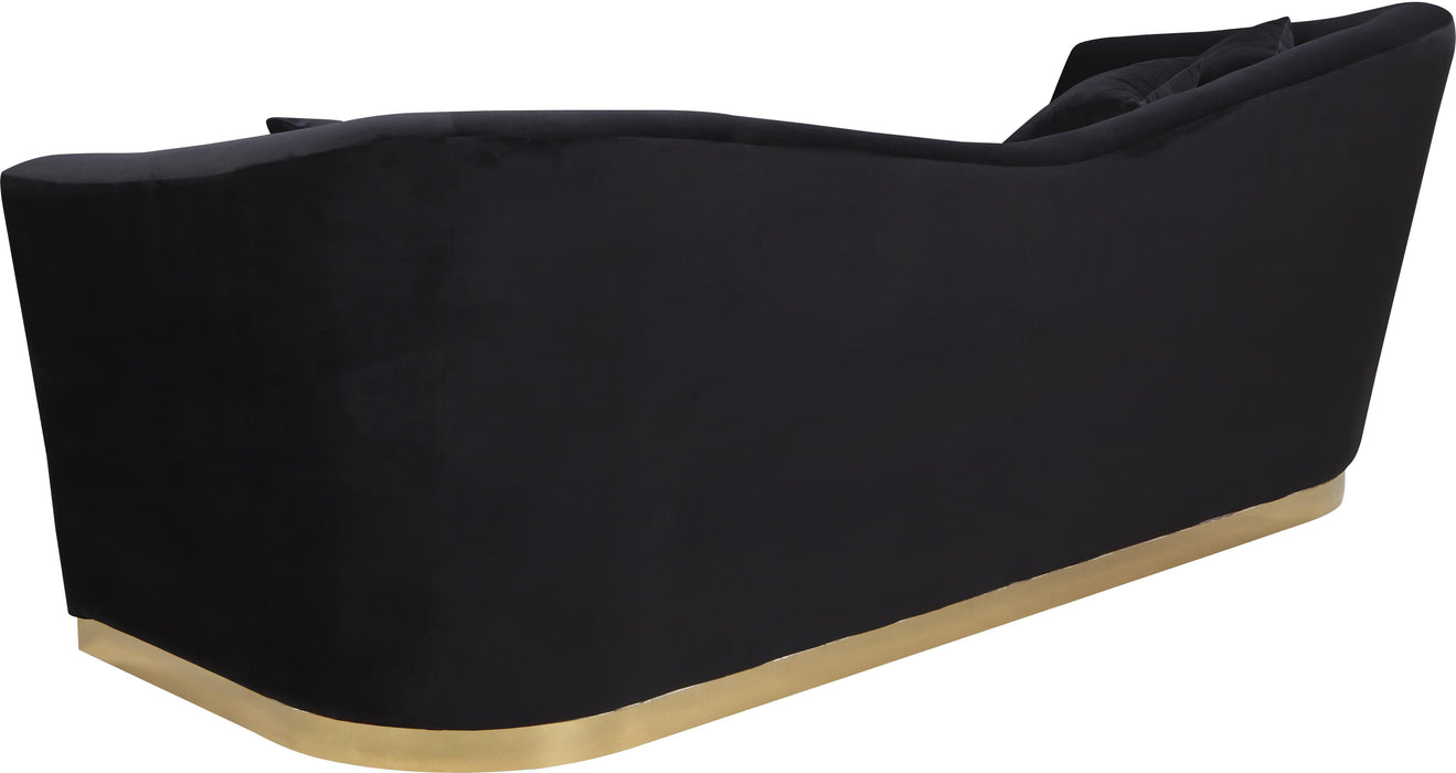 Arabella Black Velvet Sofa