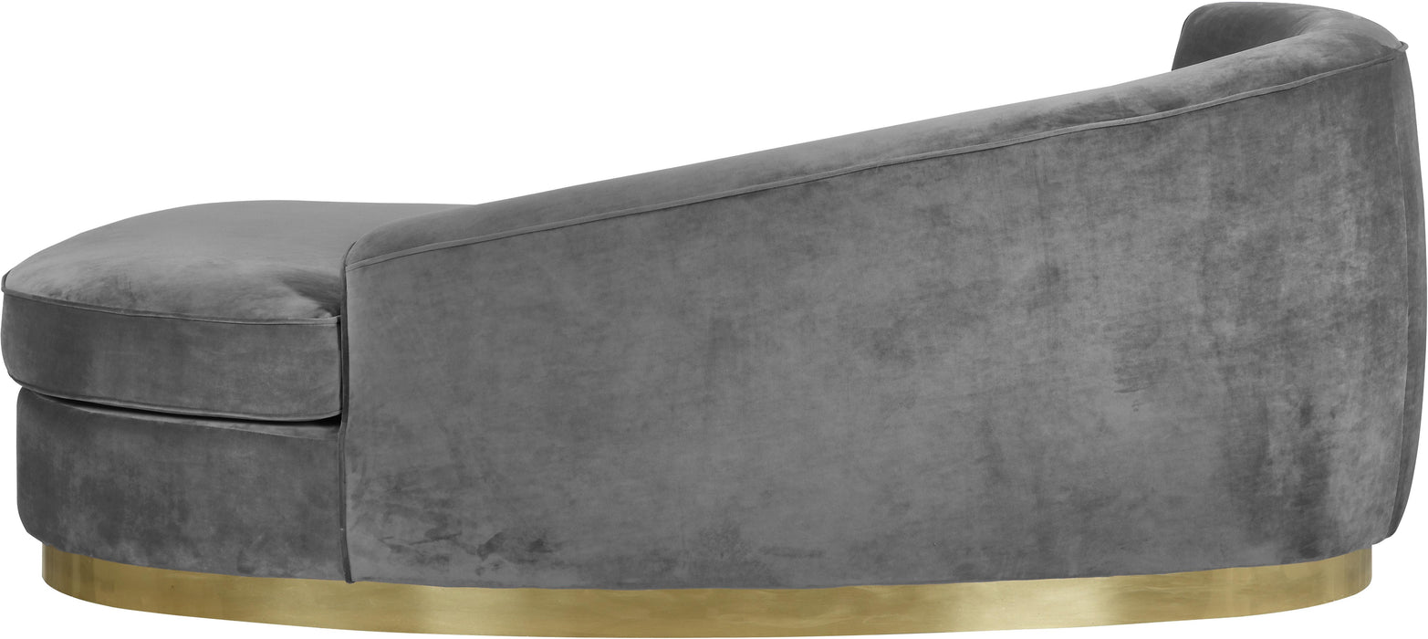 Julian Grey Velvet Chaise