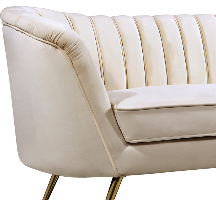 Margo Cream Velvet Loveseat