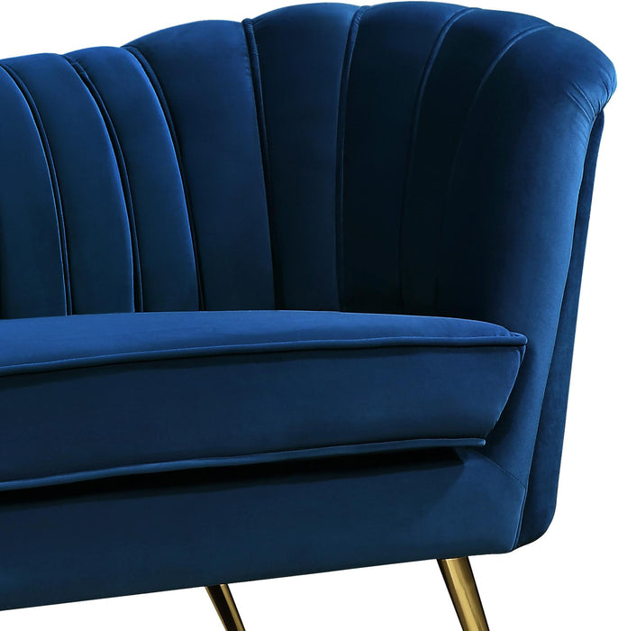 Margo Navy Velvet Sofa