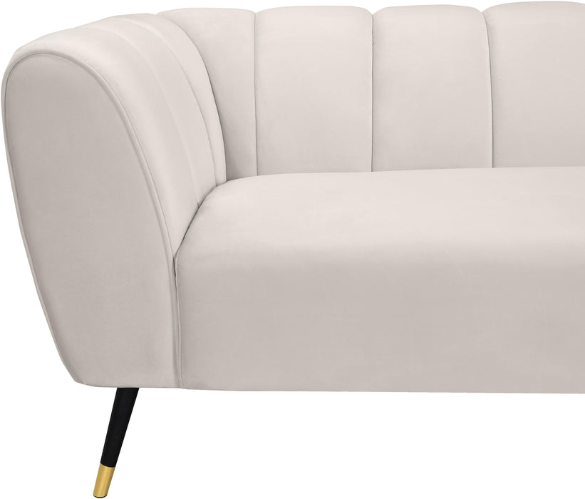 Beaumont Cream Velvet Loveseat