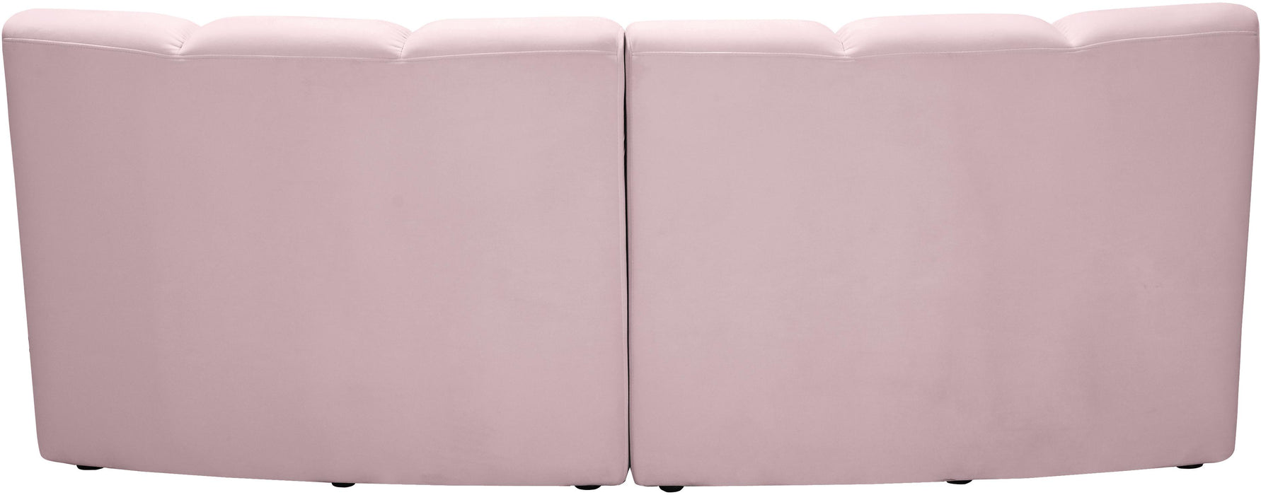 Infinity Pink Velvet 2pc. Modular Sectional