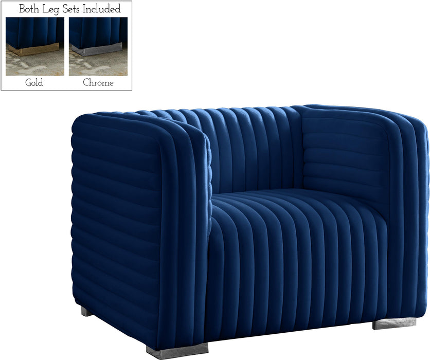 Ravish Navy Velvet Chair