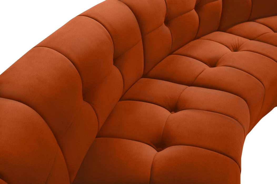 Limitless Cognac Velvet 9pc. Modular Sectional