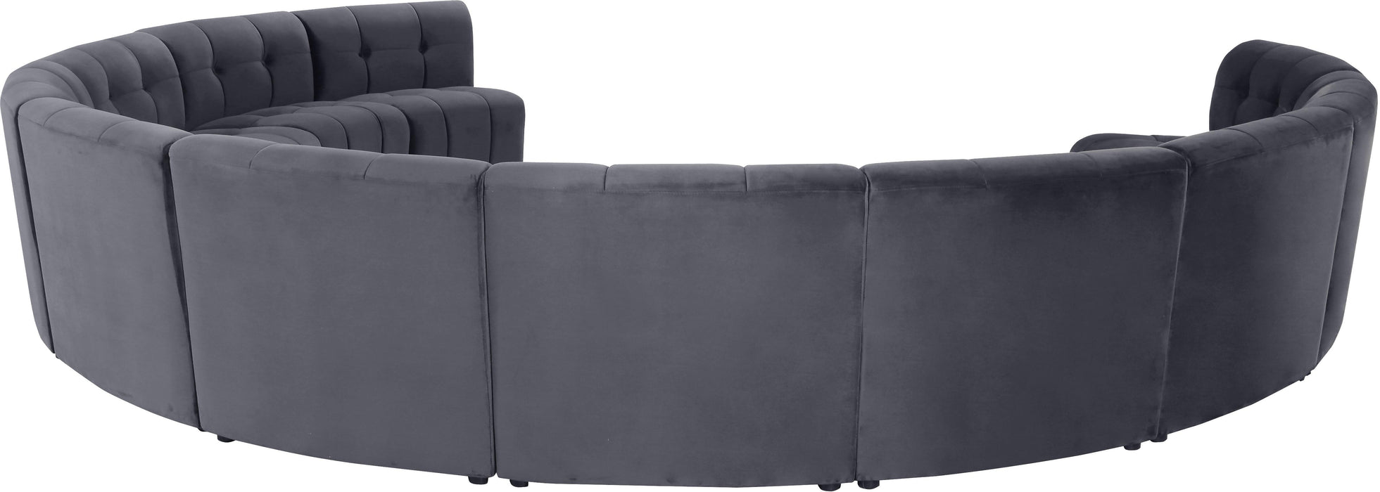 Limitless Grey Velvet 11pc. Modular Sectional