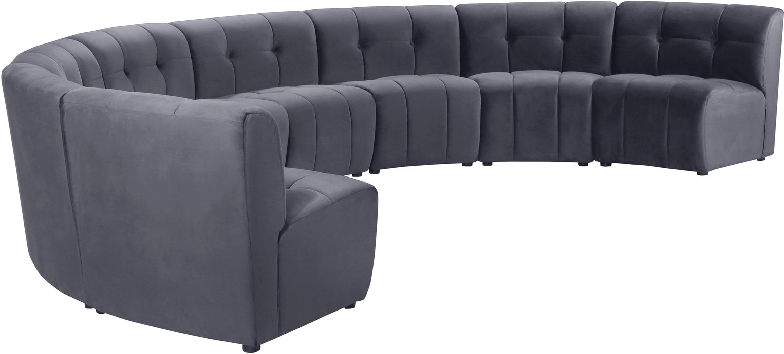 Limitless Grey Velvet 8pc. Modular Sectional