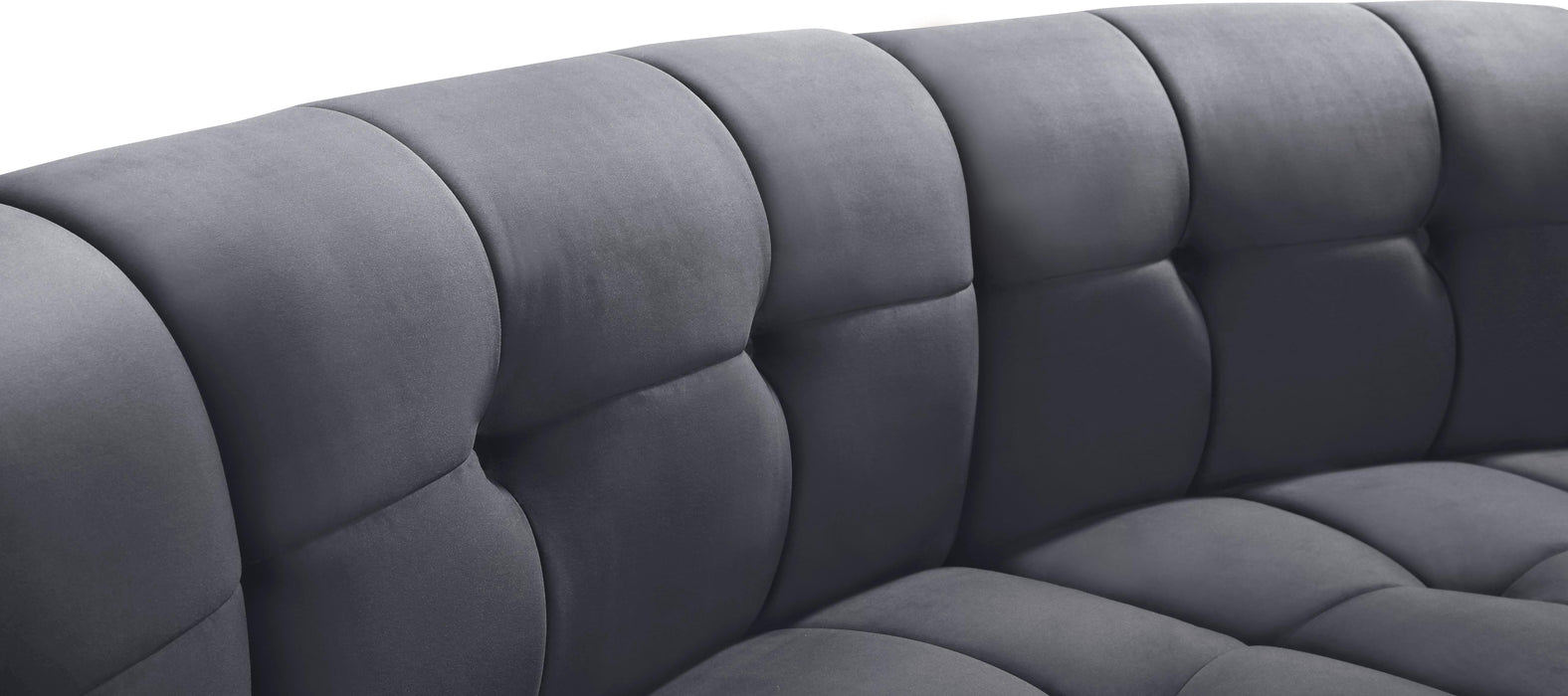 Limitless Grey Velvet 8pc. Modular Sectional