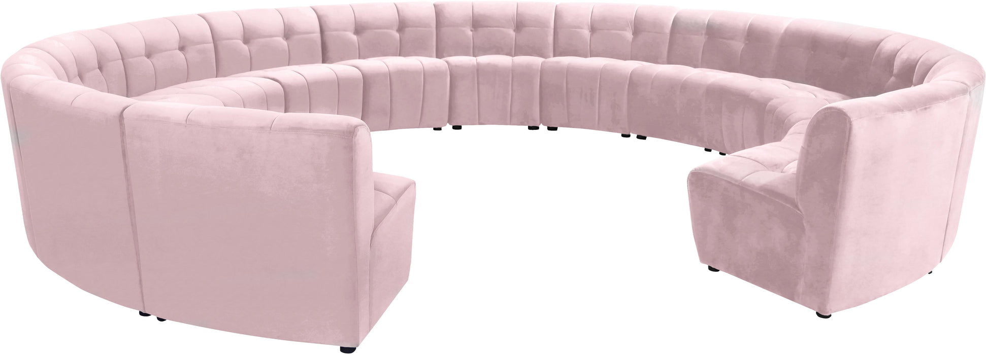 Limitless Pink Velvet 14pc. Modular Sectional