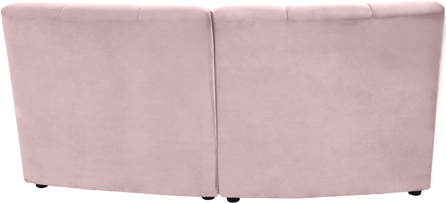 Limitless Pink Velvet 2pc. Modular Sectional