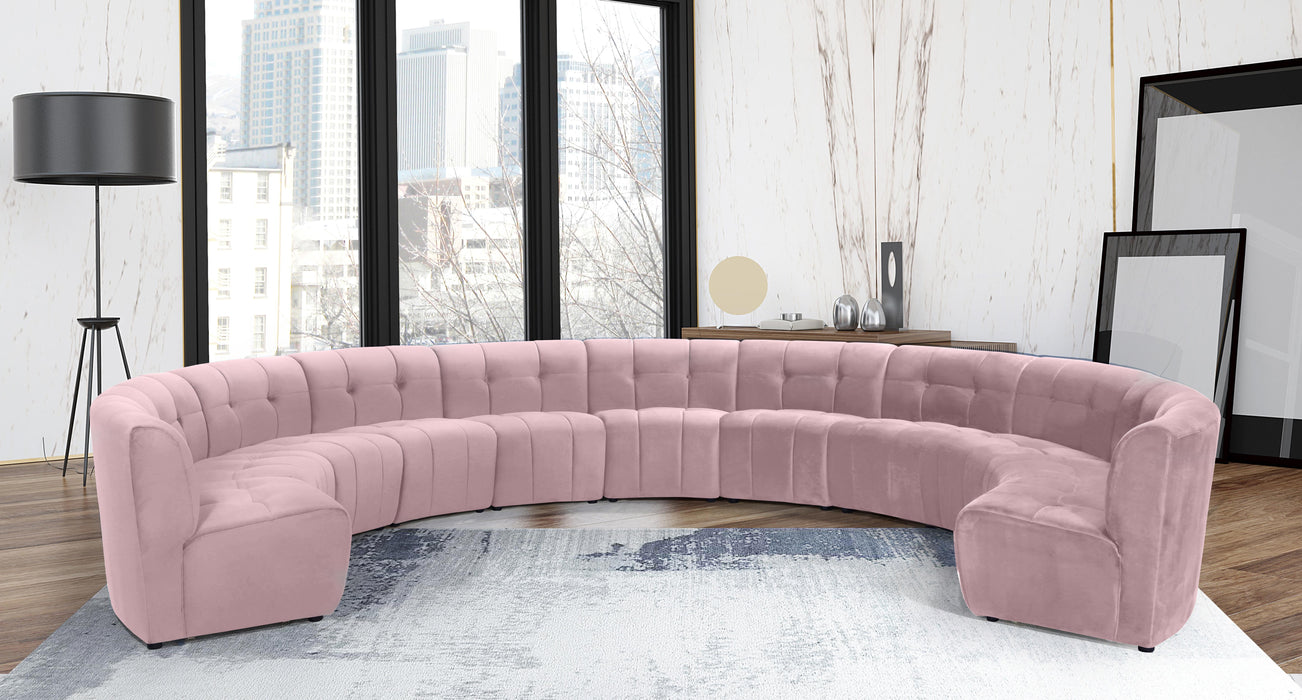 Limitless Pink Velvet 11pc. Modular Sectional