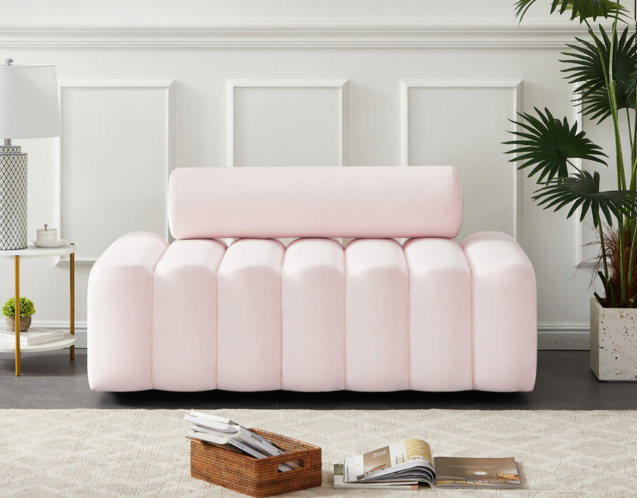 Melody Pink Velvet Loveseat