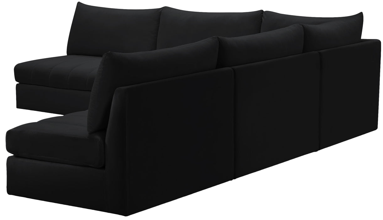 Jacob Black Velvet Modular Sectional