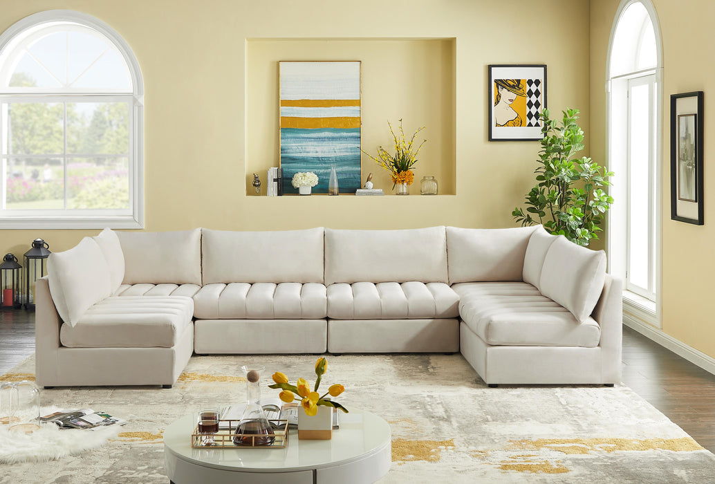 Jacob Cream Velvet Modular Sectional