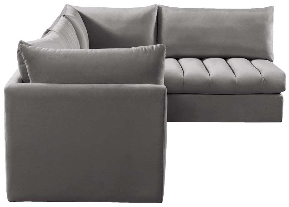 Jacob Grey Velvet Modular Sectional