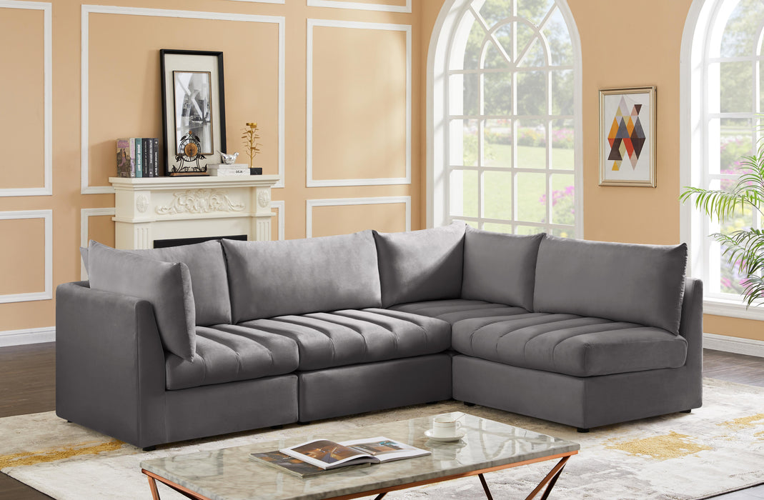 Jacob Grey Velvet Modular Sectional