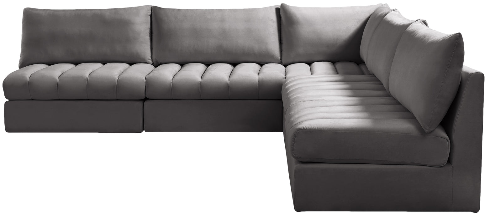 Jacob Grey Velvet Modular Sectional