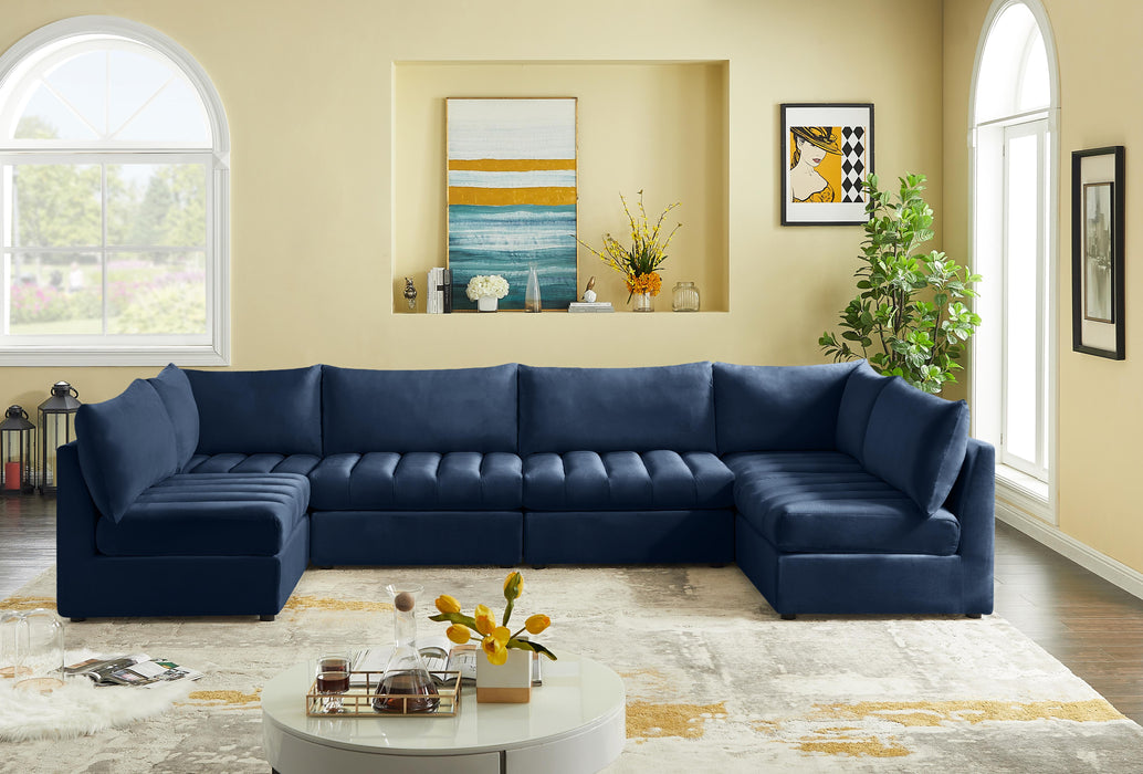 Jacob Navy Velvet Modular Sectional