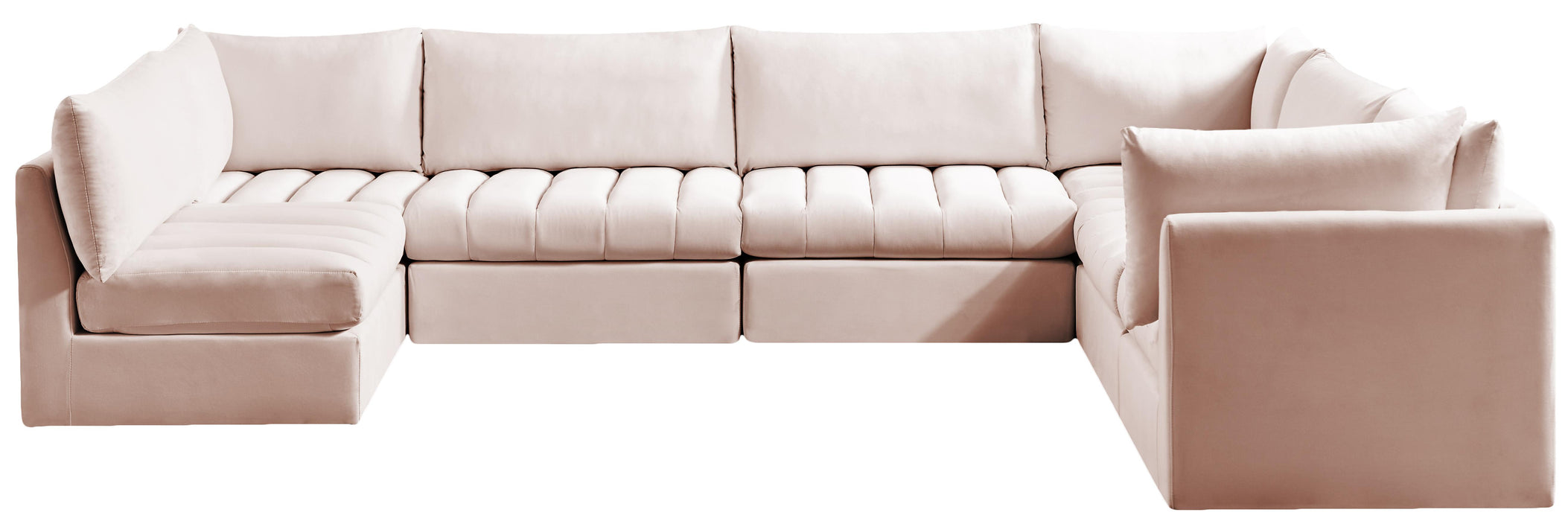 Jacob Pink Velvet Modular Sectional