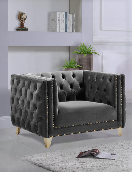 Michelle Grey Velvet Chair