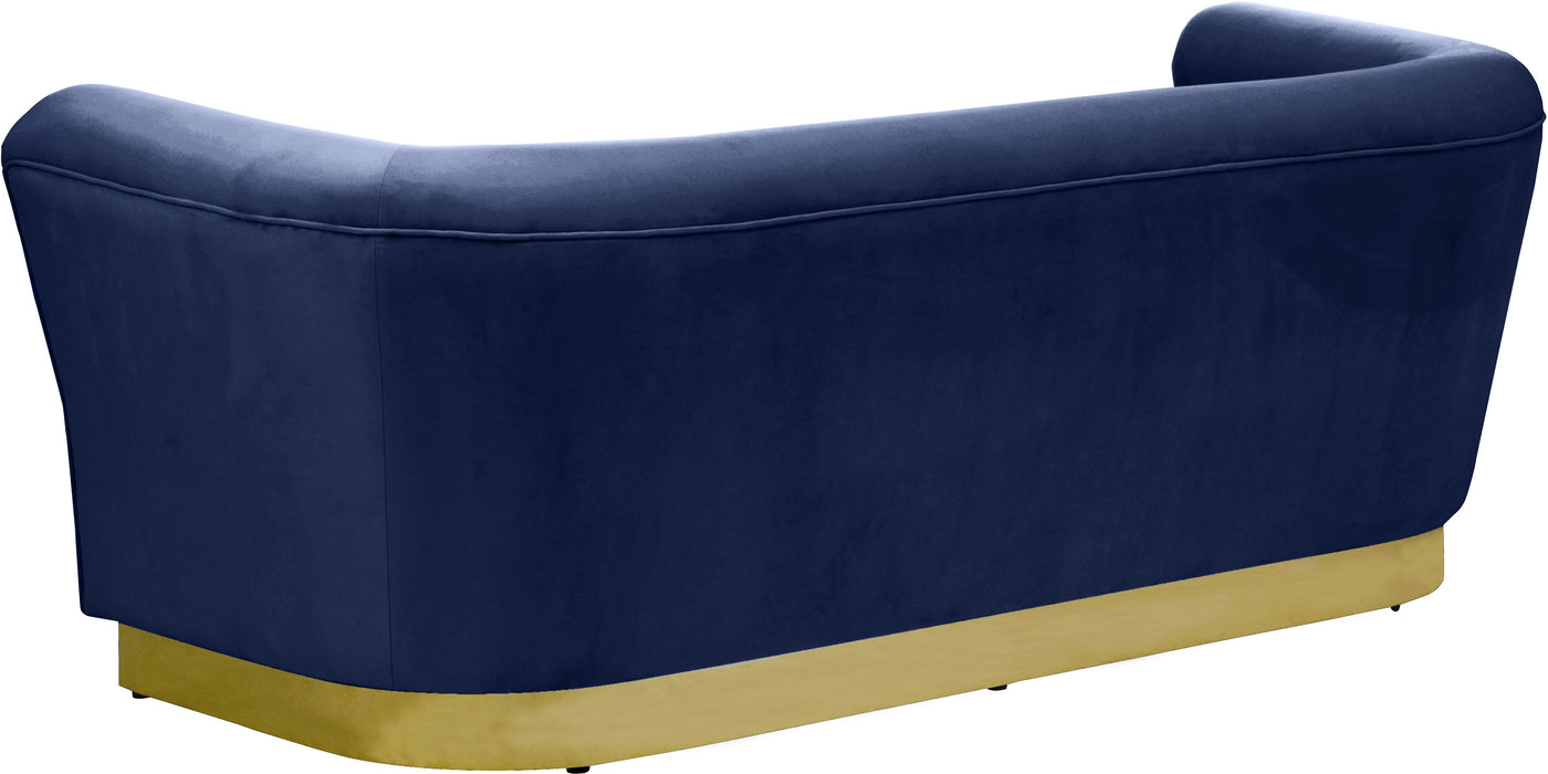 Bellini Navy Velvet Sofa